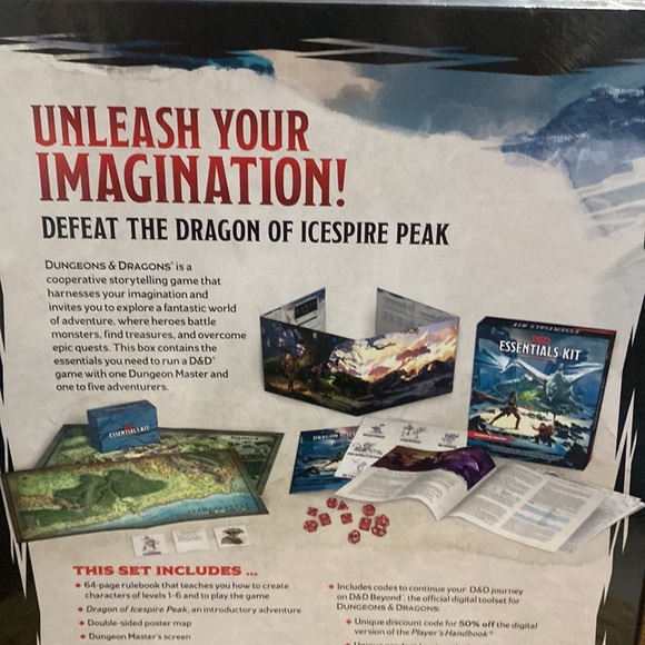 D&D Essentials Kit Dungeons & Dragons game New! - Picture 6 of 7